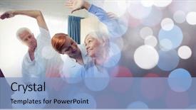  Presentation with digital trransportation - PPT theme consisting of digital composite of instructor assisting background and a light blue colored foreground