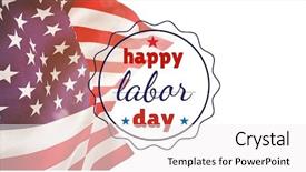 Presentation with awards day - Colorful presentation theme enhanced with digital composite of labor day backdrop and a white colored foreground