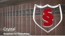  Presentation with digital books - Audience pleasing presentation consisting of digital composite of law books backdrop and a gray colored foreground
