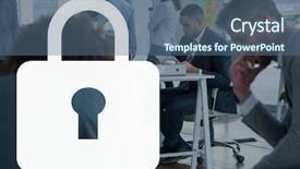  Presentation with wedding invitation icon - Presentation theme enhanced with digital composite of lock icon background and a ocean colored foreground