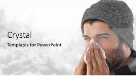  Presentation with nose - Slides consisting of digital composite of man blowing background and a white colored foreground