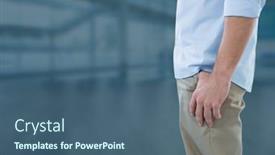  Presentation with composite - Beautiful slide set featuring digital-composite-of-man-standing backdrop and a ocean colored foreground