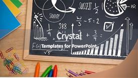  Presentation with math graph - Theme with digital composite of math strategy background and a dark gray colored foreground