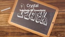  Presentation with math - Slide set enhanced with digital composite of math text background and a tawny brown colored foreground