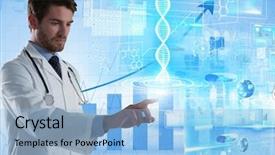  Presentation with medical charts - Cool new presentation with digital composite of medical science backdrop and a light blue colored foreground