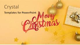  Presentation with space stars - Presentation design with digital-composite-of-merry-christmas background and a yellow colored foreground