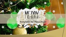  Presentation with merry christmas - Presentation theme featuring digital-composite-of-merry-christmas background and a soft green colored foreground