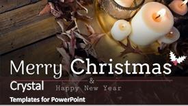  Presentation with classy - PPT theme featuring digital composite of merry christmas background and a wine colored foreground