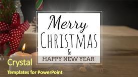  Presentation with merry christmas and new year - Presentation theme having digital composite of merry christmas background and a tawny brown colored foreground