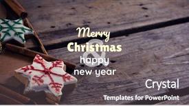  Presentation with merry christmas - Slides featuring digital composite of merry christmas background and a  colored foreground