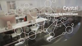  Presentation with structure - Amazing PPT theme having digital composite of molecule structure on glass in office backdrop and a gray colored foreground