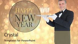  Presentation with lunar new year of the pig - Slides featuring digital composite of new year background and a  colored foreground