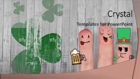  Presentation with digital - Amazing presentation design having digital composite of patricks day backdrop and a light gray colored foreground