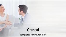  Presentation with agreement signing - Slides with digital composite of people signing background and a light gray colored foreground