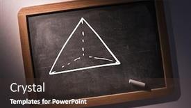  Presentation with pyramid - Presentation theme consisting of digital composite of pyramid on blackboard background and a tawny brown colored foreground