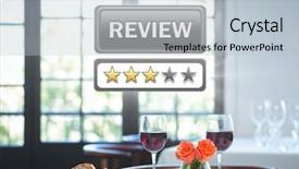  Presentation with review - Slide deck consisting of review button and star rating background and a lemonade colored foreground