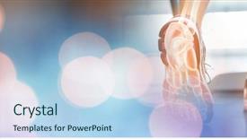  Presentation with foot muscles - Audience pleasing presentation theme consisting of foot muscles - digital composite of running backdrop and a light blue colored foreground