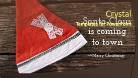  Presentation with composite - PPT theme featuring digital-composite-of-santa-claus background and a tawny brown colored foreground