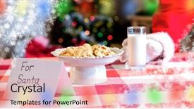  Presentation with cookies christmas - Presentation theme having digital composite of santa eating background and a  colored foreground