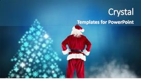 Presentation with heart shape from natural tree - PPT layouts having digital composite of santa looking background and a teal colored foreground
