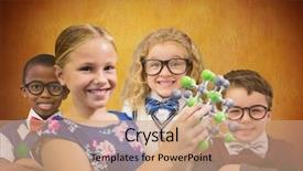  Presentation with science - Slides enhanced with digital composite of science clever background and a coral colored foreground