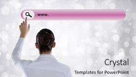  Presentation with search - Colorful slide set enhanced with digital composite of search bar backdrop and a  colored foreground