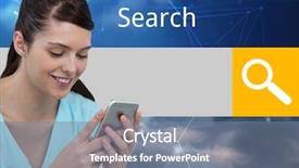  Presentation with search - Presentation theme consisting of digital composite of search bar background and a  colored foreground