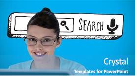  Presentation with search - Audience pleasing PPT theme consisting of digital composite of search bar backdrop and a  colored foreground