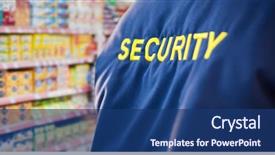  Presentation with security guard - PPT theme consisting of digital composite of security guard background and a ocean colored foreground