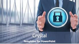  Presentation with security - Audience pleasing presentation consisting of digital composite of security lock backdrop and a  colored foreground