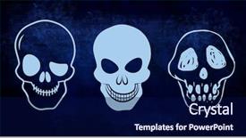  Presentation with halloween fiction - Theme enhanced with digital composite of skull halloween background and a  colored foreground