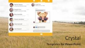  Presentation with adolescent social media - Slide set consisting of digital composite of social media background and a yellow colored foreground