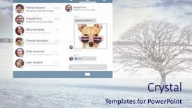  Presentation with adolescent social media - Colorful PPT layouts enhanced with digital composite of social media backdrop and a  colored foreground