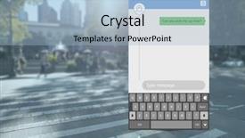  Presentation with social media - PPT theme featuring digital composite of social media background and a  colored foreground