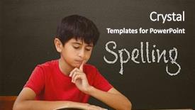  Presentation with foreign boy student - Presentation design enhanced with digital composite of student boy background and a tawny brown colored foreground