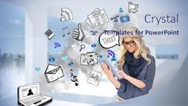  Presentation with doodles - Cool new PPT theme with digital-composite-of-stylish-blonde backdrop and a lemonade colored foreground