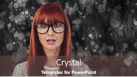  Presentation with rainy day - Colorful presentation enhanced with digital composite of surprised woman wearing eyeglasses on rainy day backdrop and a tawny brown colored foreground