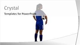  Presentation with female soccer - Colorful presentation theme enhanced with composite of tough female soccer backdrop and a white colored foreground
