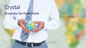  Presentation with travel globe - Theme consisting of physical education power - digital composite of travel agent background and a sky blue colored foreground