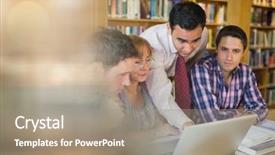  Presentation with digital university - Cool new slide set with digital composite of university teacher backdrop and a  colored foreground