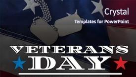  Presentation with veterans day - Presentation theme enhanced with digital composite of veterans day background and a navy blue colored foreground