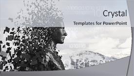  Presentation with coding binary code blue polygonal - PPT layouts with digital composite of white binary background and a  colored foreground