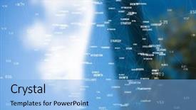  Presentation with network - Cool new theme with computer architecture blue background science - digital composite of white network backdrop and a light blue colored foreground