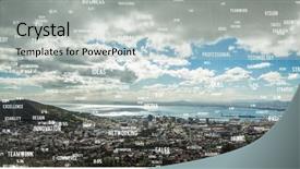  Presentation with network - Slide deck featuring computer architecture blue background science - digital composite of white network background and a light gray colored foreground