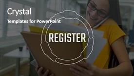  Presentation with technology - Slide deck featuring digital composite of white technology background and a dark gray colored foreground