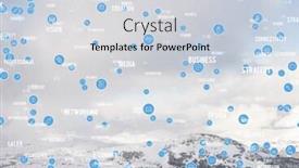  Presentation with blue mountain - Theme having digital composite of white and blue network against snowy mountain tops background and a lemonade colored foreground
