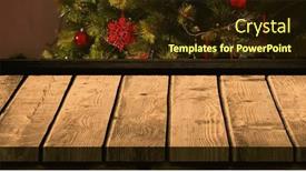  Presentation with christmas tree - Slides consisting of digital-composite-of-wooden-foreground background and a wine colored foreground