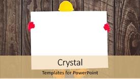  Presentation with worker - PPT layouts enhanced with digital composite of worker holding background and a lemonade colored foreground