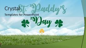  Presentation with graphic - Cool new presentation theme with composite of patrick's day backdrop and a  colored foreground