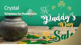  Presentation with composite - Theme enhanced with composite of patrick's day background and a teal colored foreground